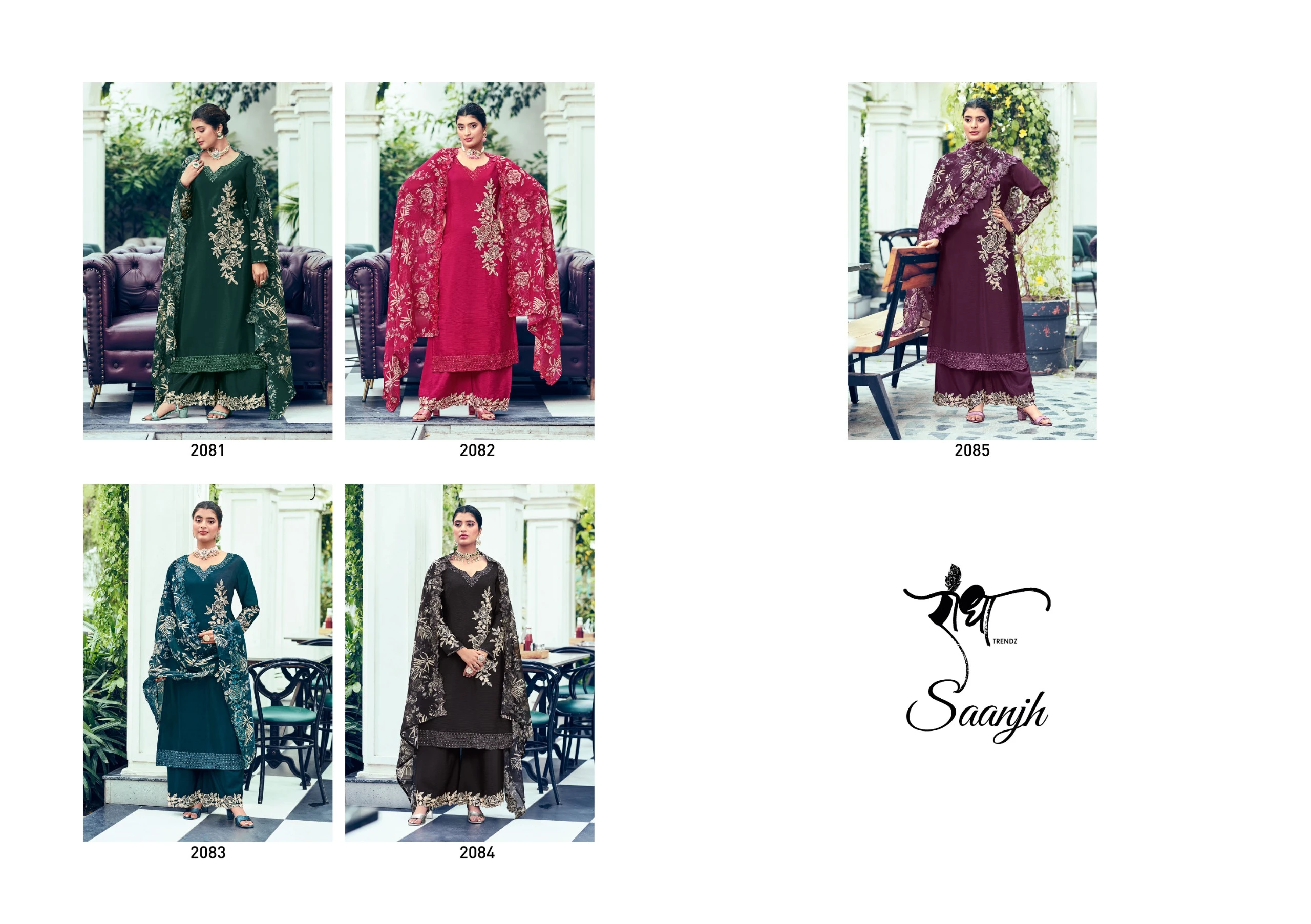 Radha Trendz Saanjh Heavy Premium Chinon Wholesale Fancy Salwar Suit Catalog — Wholesale Salwar Suits, MPA wholesale from Surat — view 6